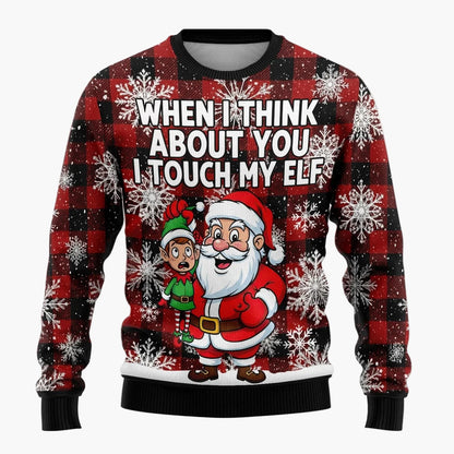 Pull de Noël Humour Homme – Pull Moche Santa Rigolo Fêtes et Soirées