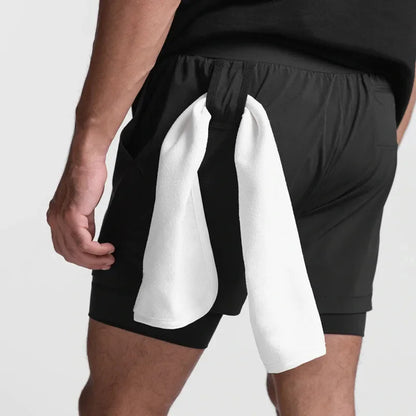 Graham – Short d'Entraînement Respirant à Double Couche 2-en-1 pour Homme