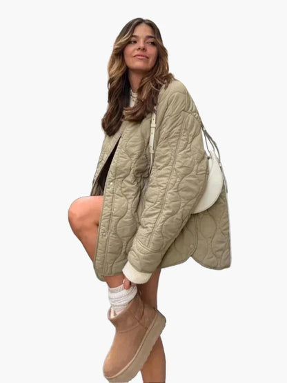 Manteau matelassé oversize pour femme style décontracté urbain