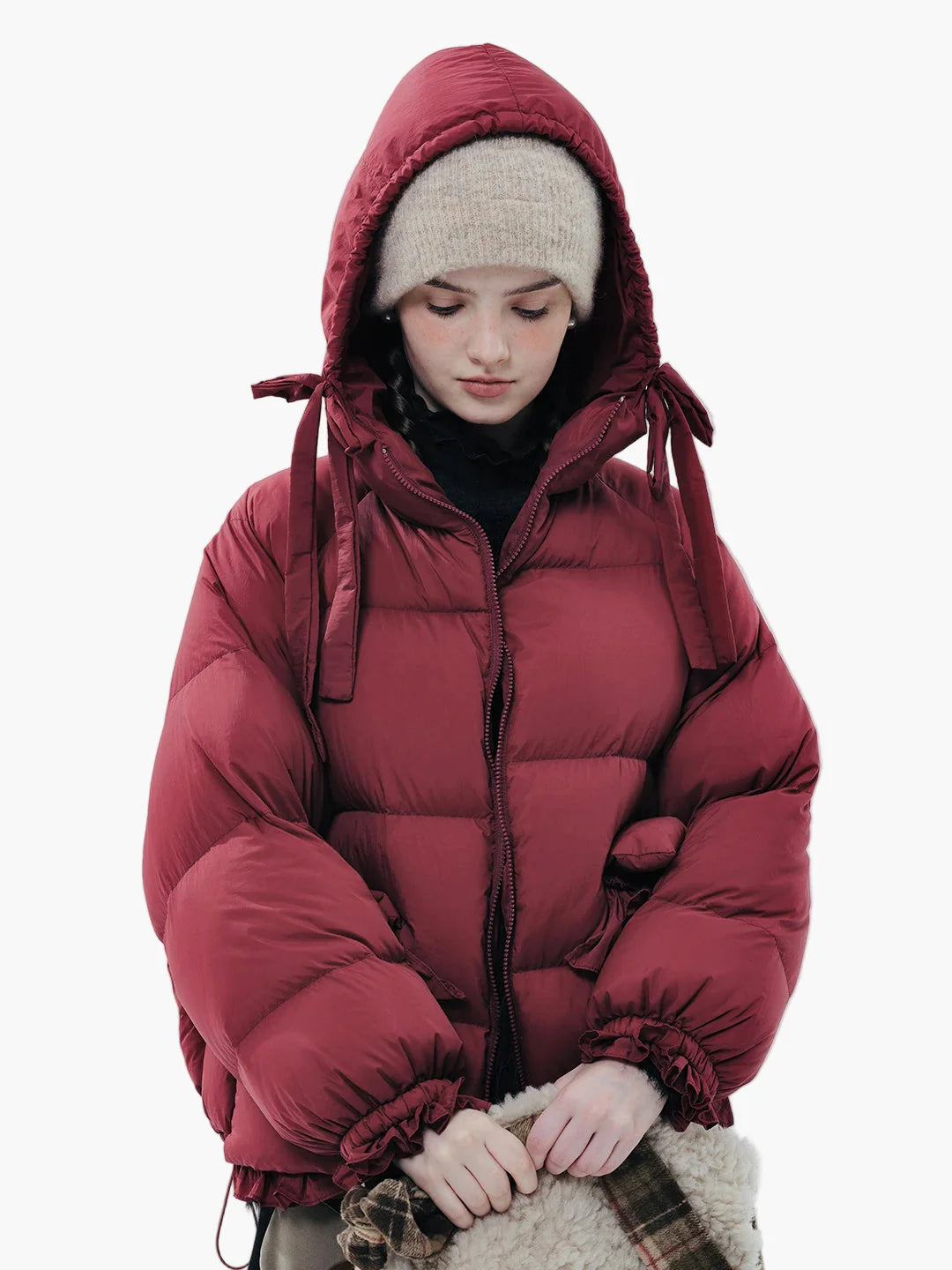 Veste matelassée oversize femme style rétro décontracté d'hiver