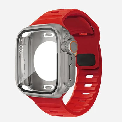 Barbara – Étui étanche unisexe et bracelet en silicone pour Apple Watch