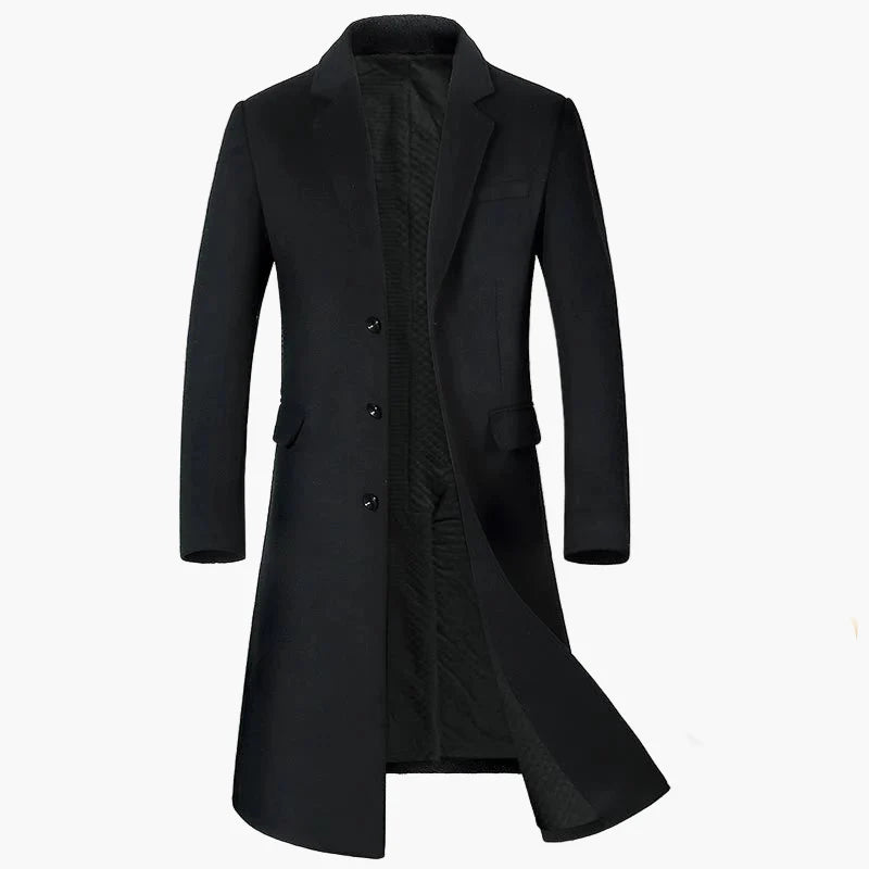 Manteau long homme style élégant pour affaires et occasions formelles