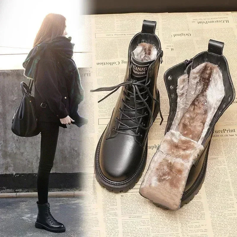 Nicola – Bottines d'Hiver à Plateforme Imperméables pour Femmes