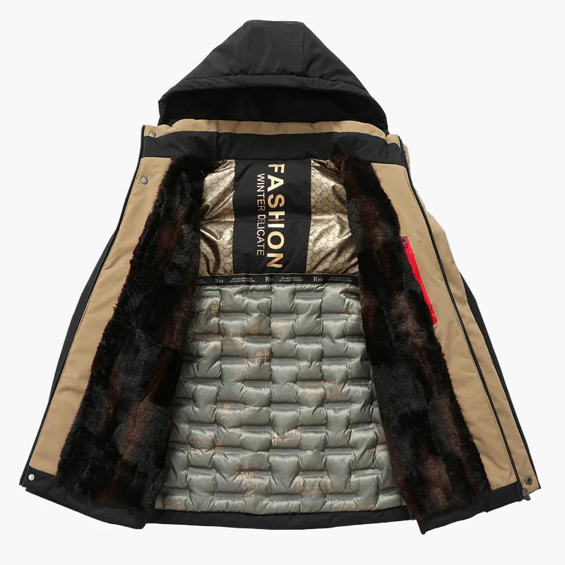 Manteau d'hiver élégant pour homme, coupe droite, style urbain, idéal pour temps froid