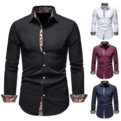 Victor – Chemise Homme Coupe Ajustée à Imprimé Paisley Manches Longues