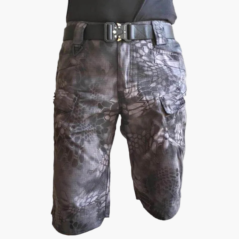 Men's Waterproof Tactical Shorts Military Style Multi-Pocket for Hiking and Outdoor Activities