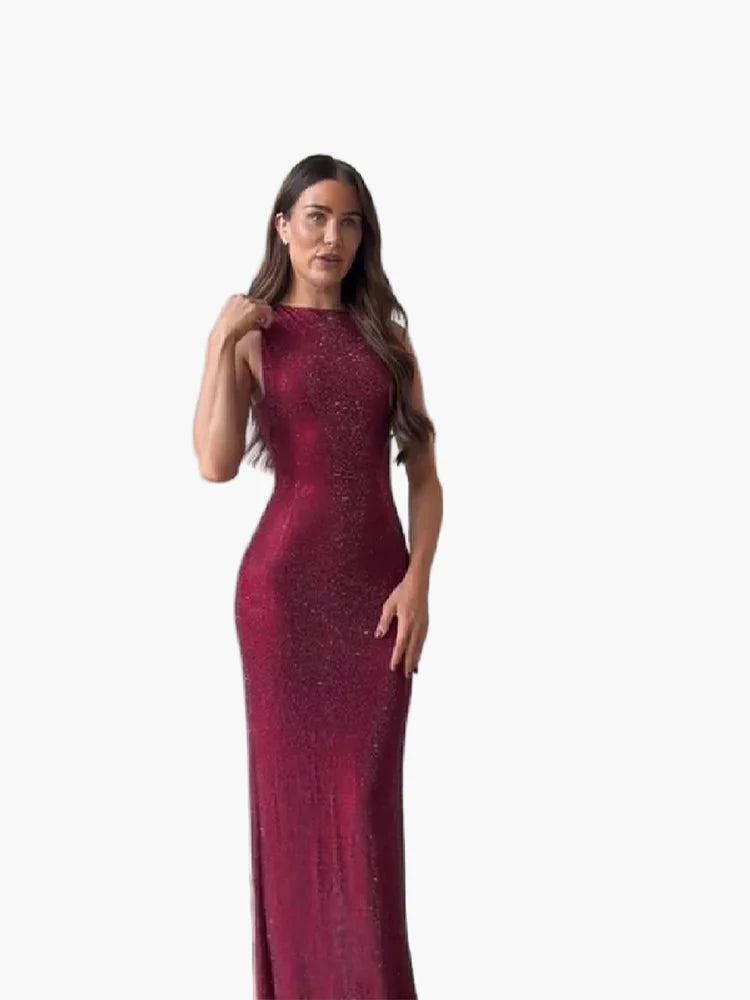 Robe de soirée élégante pour femme coupe sirène style glamour événement formel