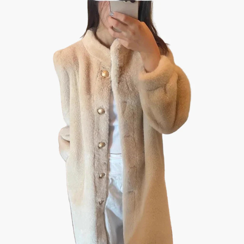 Manteau d'Hiver Élégant Femme Style Classique pour Sorties et Quotidien