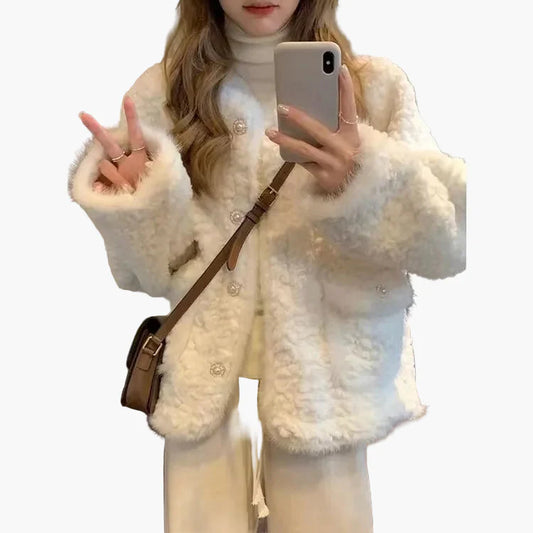 Veste Femme Élégante Style Coréen Décontracté pour l'Hiver