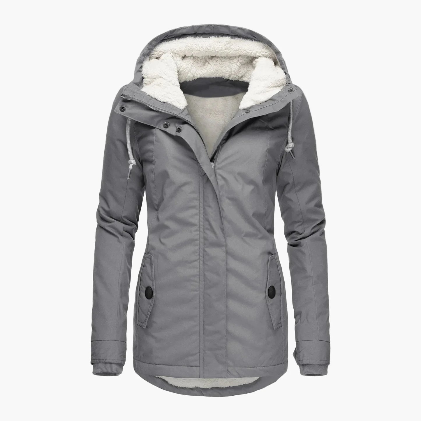 Veste d’Hiver Femme Style Urbain avec Capuche Doublée – Élégance Quotidienne et Confort Thermique