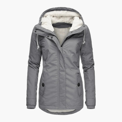 Veste d’Hiver Femme Style Urbain avec Capuche Doublée – Élégance Quotidienne et Confort Thermique