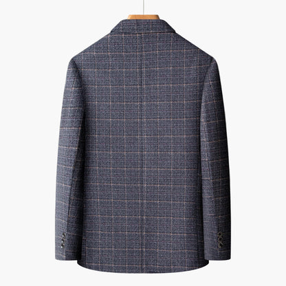 Veste Blazer Décontractée Homme Carreaux Style Élégant Pour Affaires et Quotidien