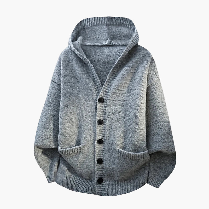 Cardigan à capuche pour homme style décontracté automne hiver