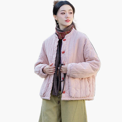 Veste matelassée décontractée pour femme style vintage automne hiver