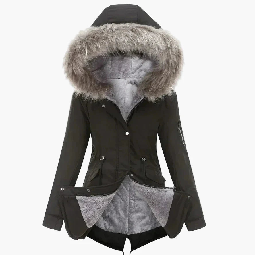 Parka d'hiver à capuche pour femme – Style élégant et chaud pour l'hiver