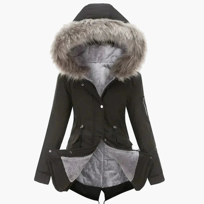 Parka d'hiver à capuche pour femme – Style élégant et chaud pour l'hiver