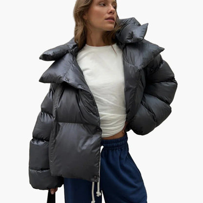 Doudoune courte oversize femme style urbain tendance hiver