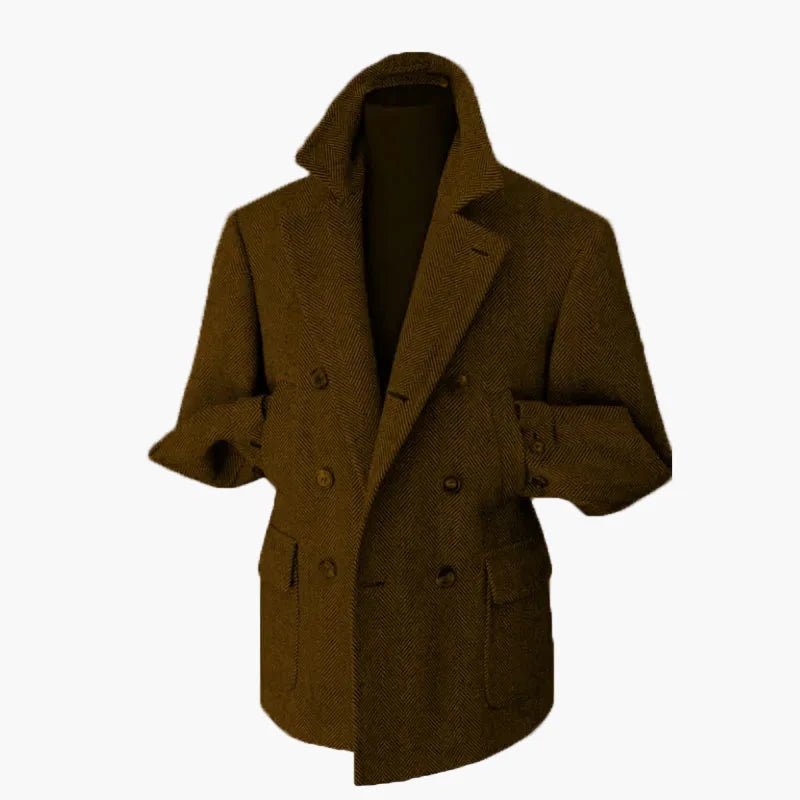 Veste blazer croisée style vintage pour homme – Élégance classique pour occasions habillées et décontractées