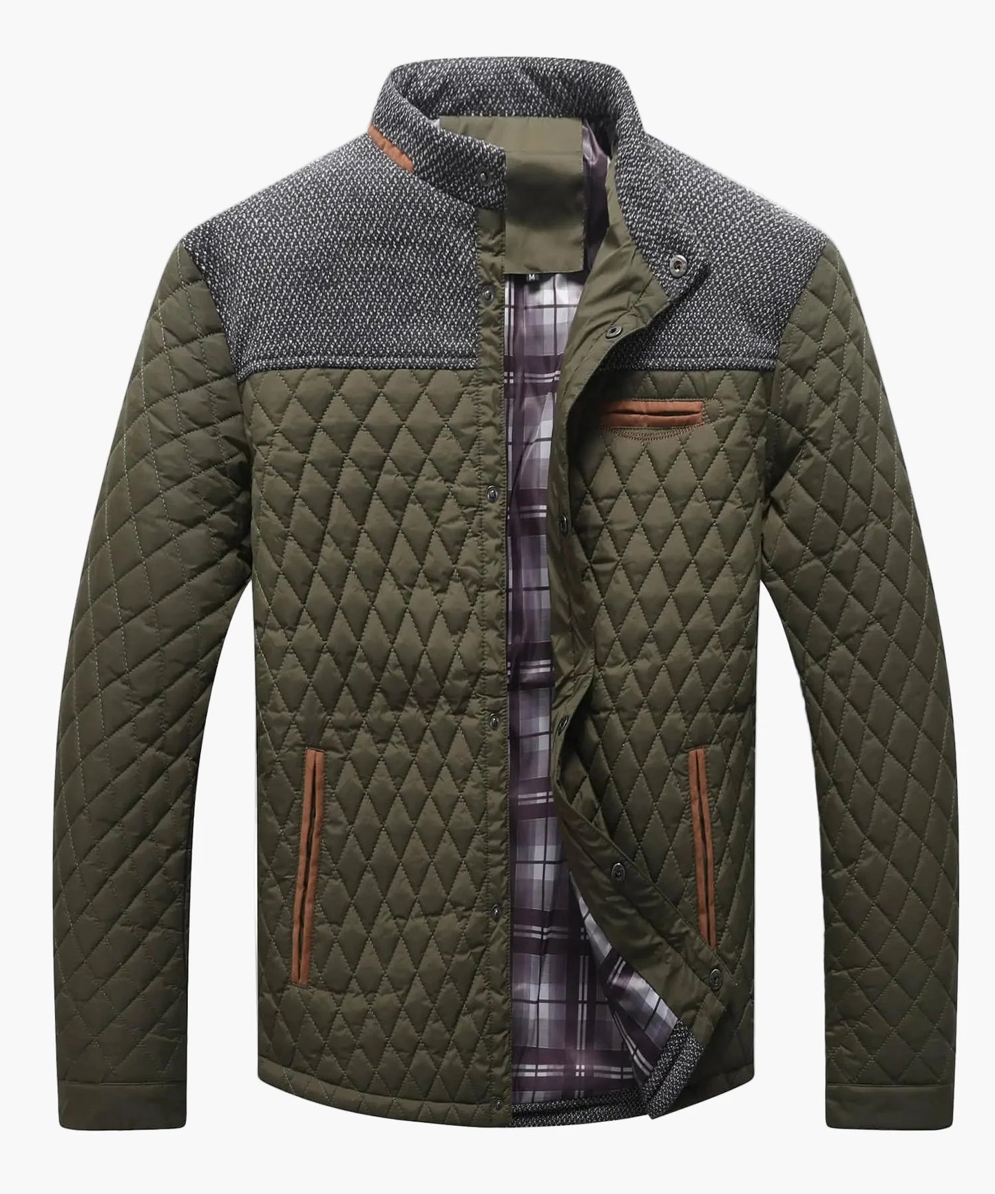 Veste matelassée homme style bomber casual pour l’automne et l’hiver