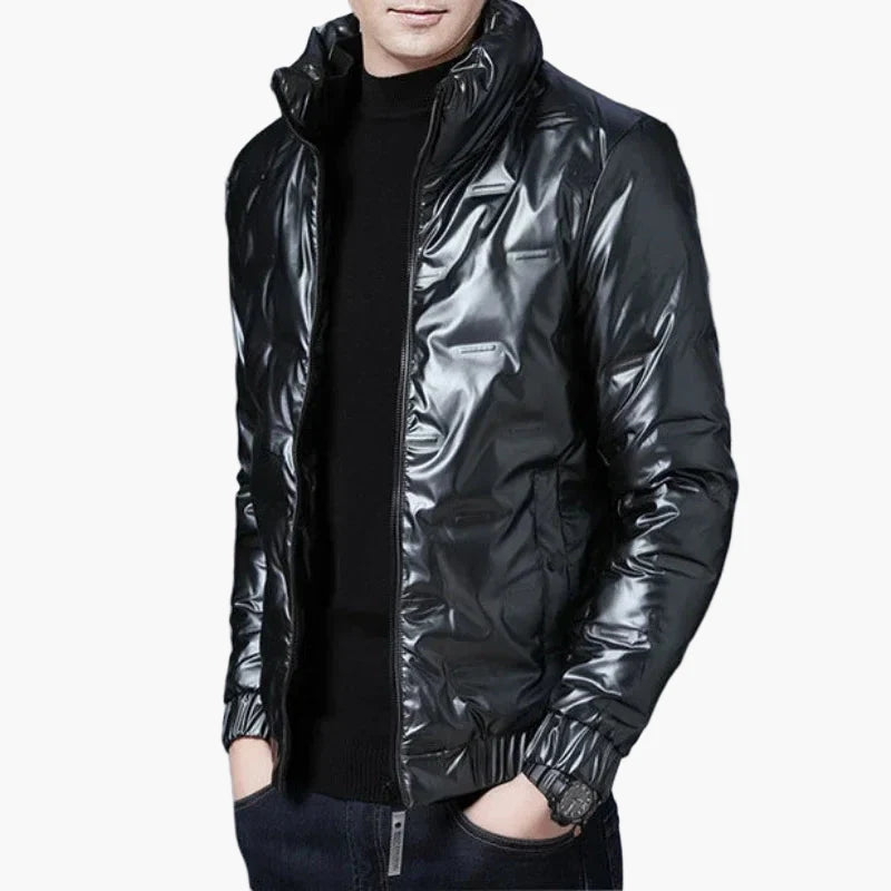 Blouson Homme Style Urbain Brillant pour Hiver et Automne
