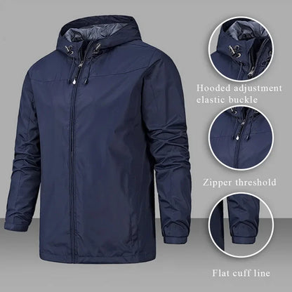 Sean – Veste Imperméable à Capuche pour Hommes pour Sports de Plein Air