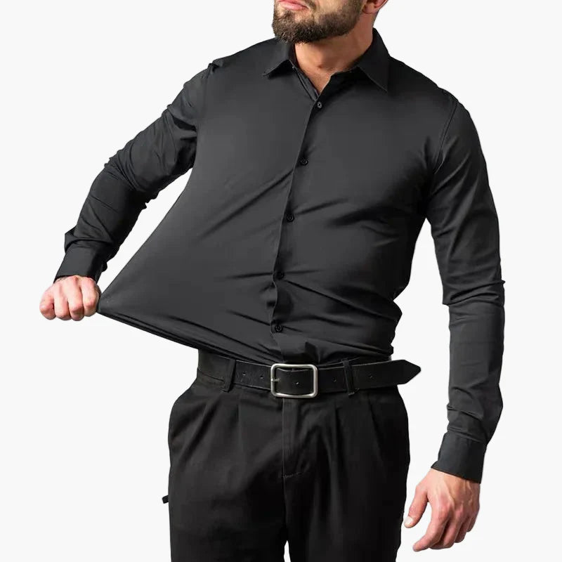 Chemise habillée extensible pour homme - Style élégant et confortable pour affaires et occasions spéciales