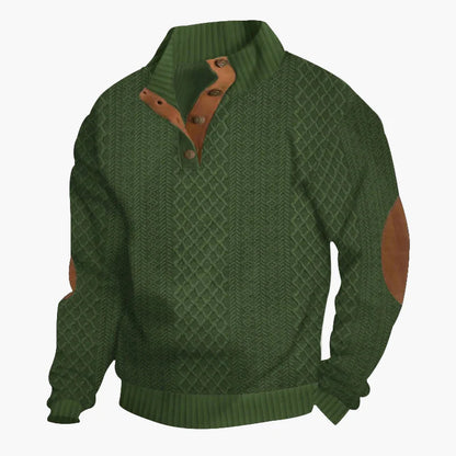 Pull élégant pour homme à col montant style classique – Idéal pour l'automne et l'hiver