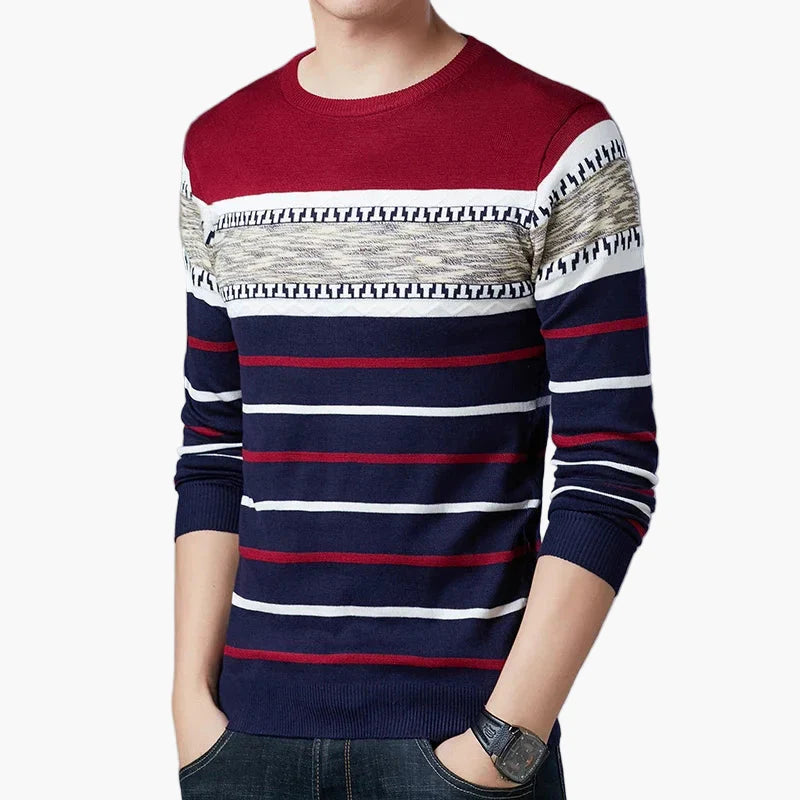 Pull homme à rayures style casual chic pour tous les jours