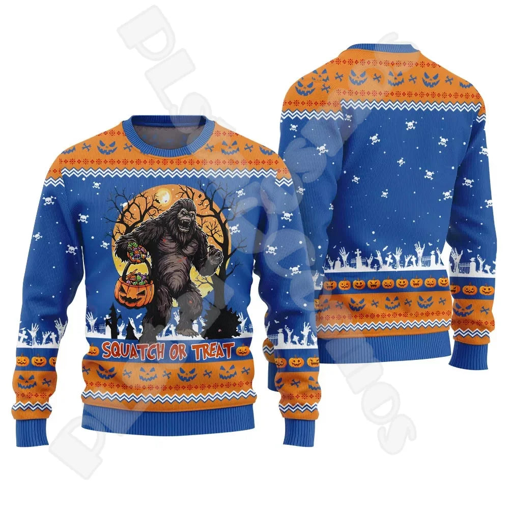 Sweatshirt de Noël Homme Style Humour - Pull Festif Père Noël Drôle sur Cheminée
