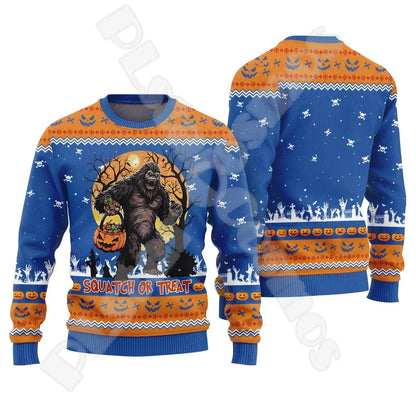 Sweatshirt de Noël Homme Style Humour - Pull Festif Père Noël Drôle sur Cheminée