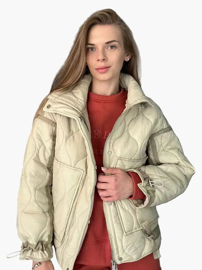 Veste matelassée décontractée pour femme, style urbain tendance, idéale pour l'automne et l'hiver