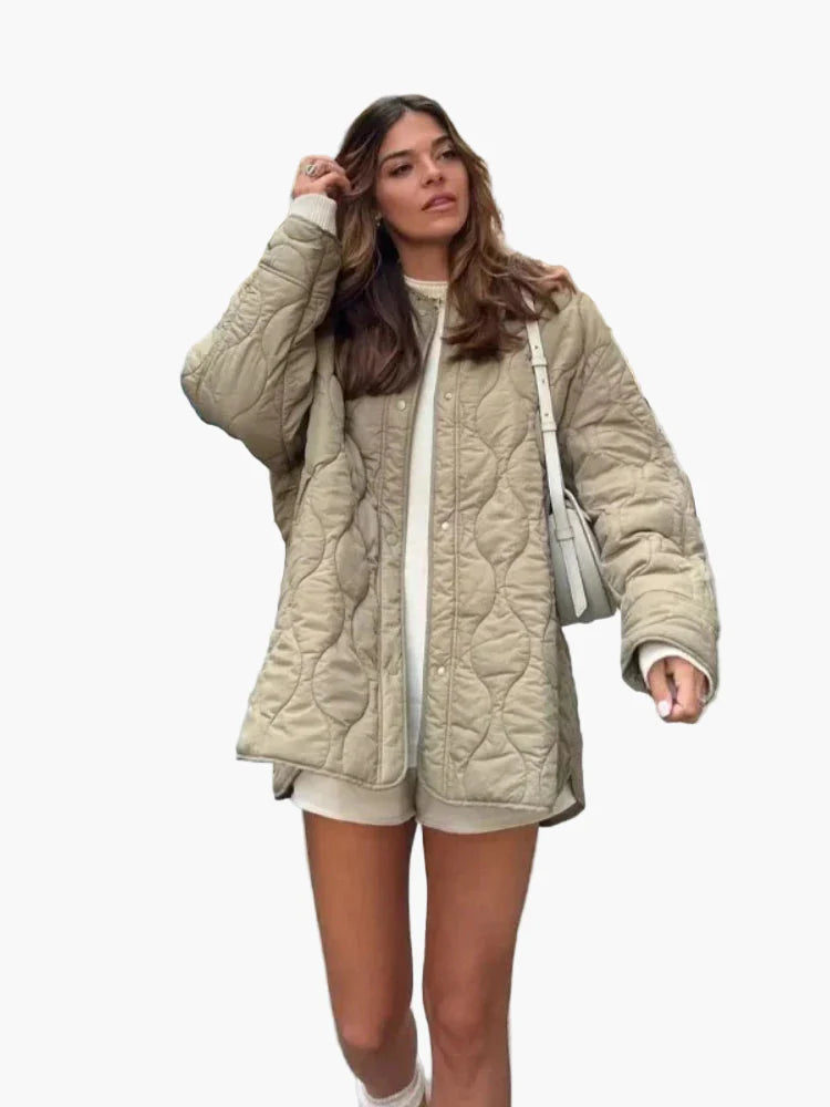 Manteau matelassé oversize pour femme style décontracté urbain