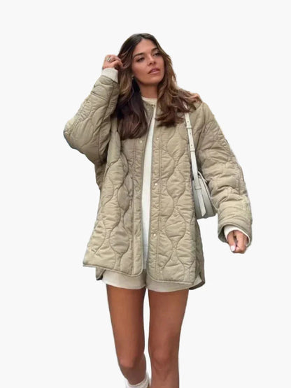 Manteau matelassé oversize pour femme style décontracté urbain