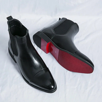 Terence – Bottines Chelsea Homme faites main avec semelles rouges