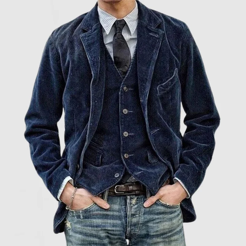 Ralph – Manteau en Velours Côtelé pour Homme, Style Urbain Y2k Harajuku