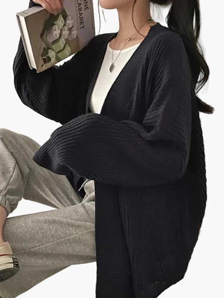 Cardigan ample décontracté pour femme, style quotidien tendance