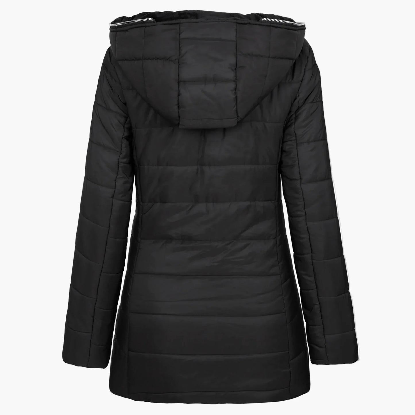 Veste d'hiver femme élégante à capuche style doudoune longue pour temps froid
