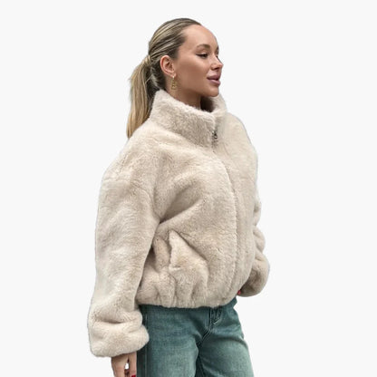 Veste femme élégante style urbain coupe oversize pour l'hiver