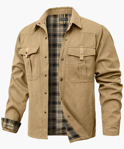 Veste Chemise Homme Style Western Printemps Shacket Décontracté à Boutons Pression pour Extérieur