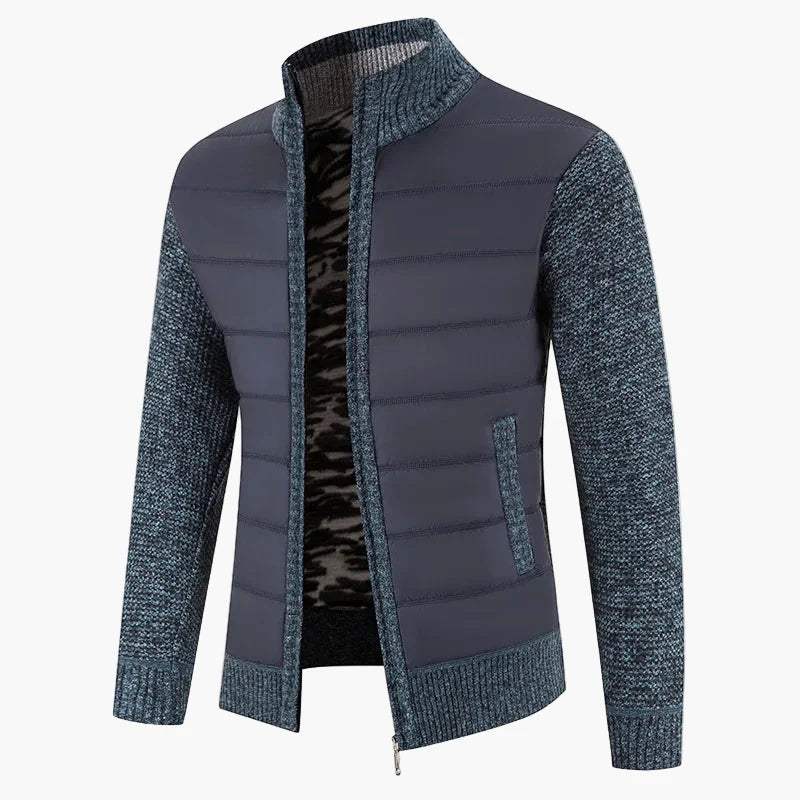Veste décontractée pour homme style urbain à manches longues avec fermeture éclair