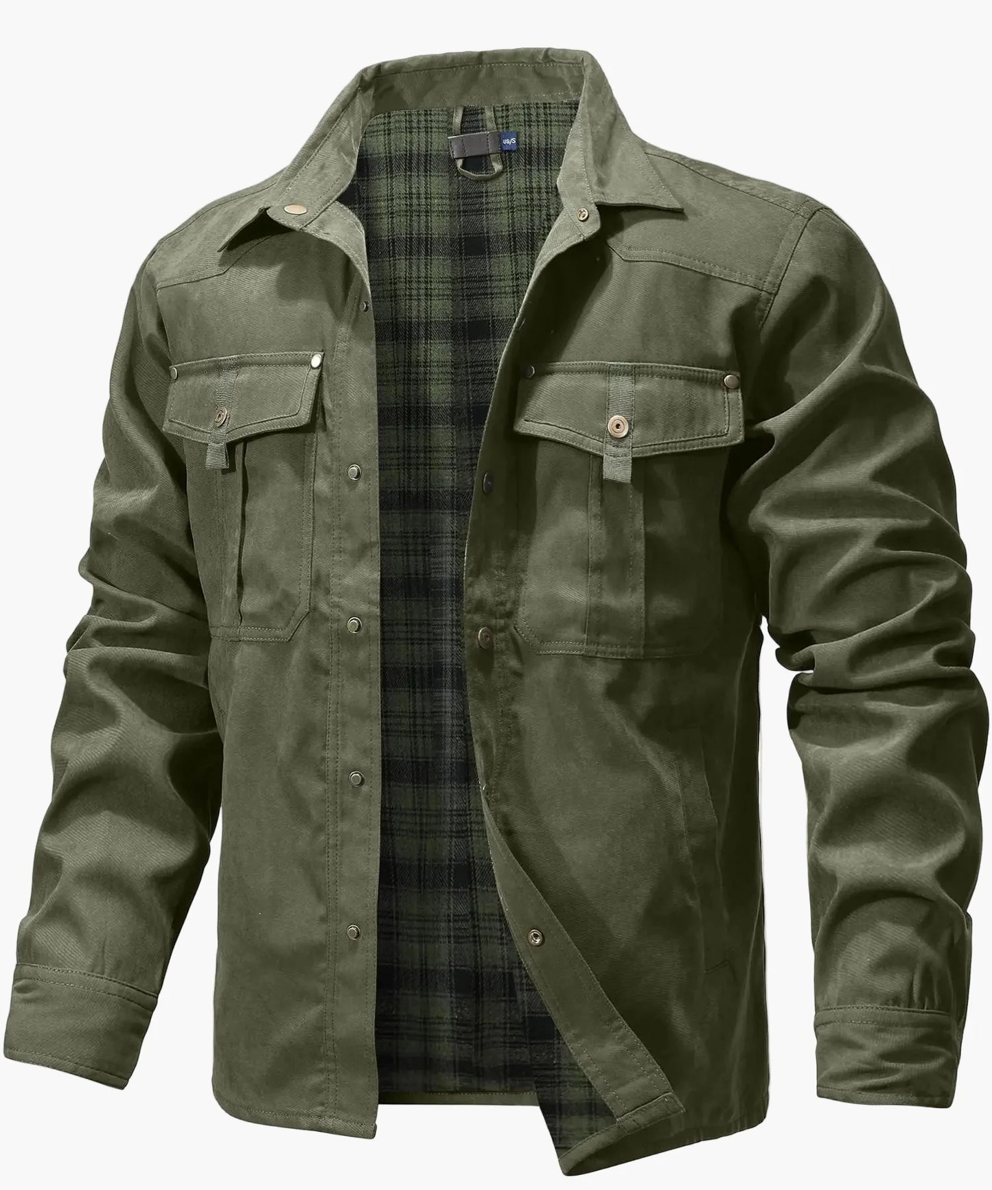 Veste Chemise Homme Style Western Printemps Shacket Décontracté à Boutons Pression pour Extérieur