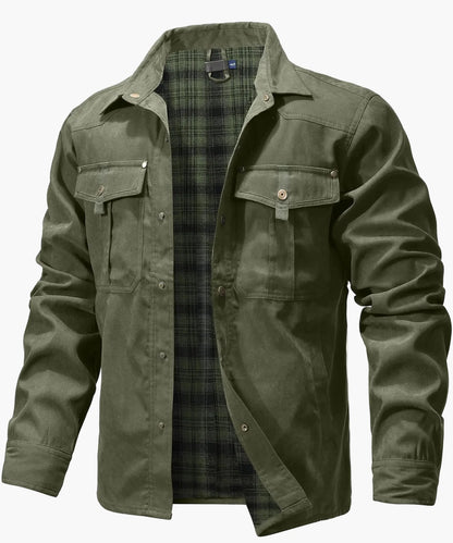 Veste Chemise Homme Style Western Printemps Shacket Décontracté à Boutons Pression pour Extérieur