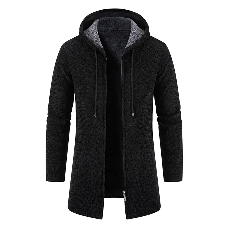 Thomas – Manteau Long d'Hiver pour Hommes avec Capuche Élégante