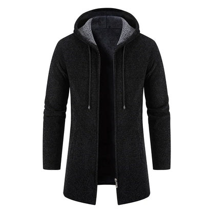 Thomas – Manteau Long d'Hiver pour Hommes avec Capuche Élégante