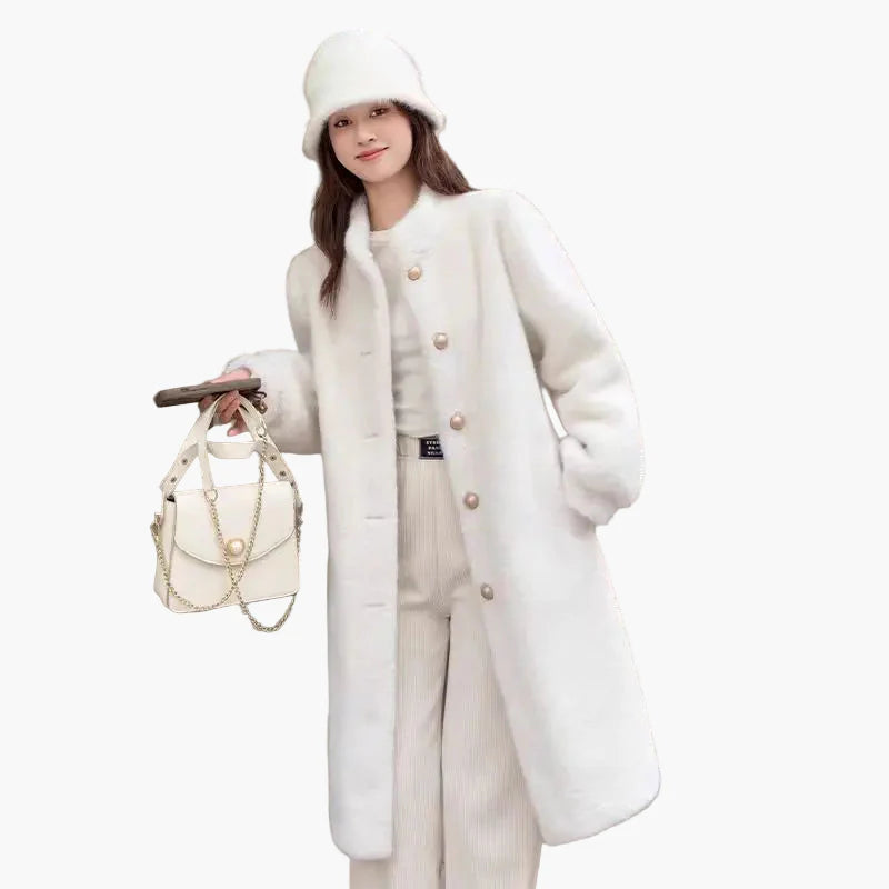 Manteau d'Hiver Élégant Femme Style Classique pour Sorties et Quotidien