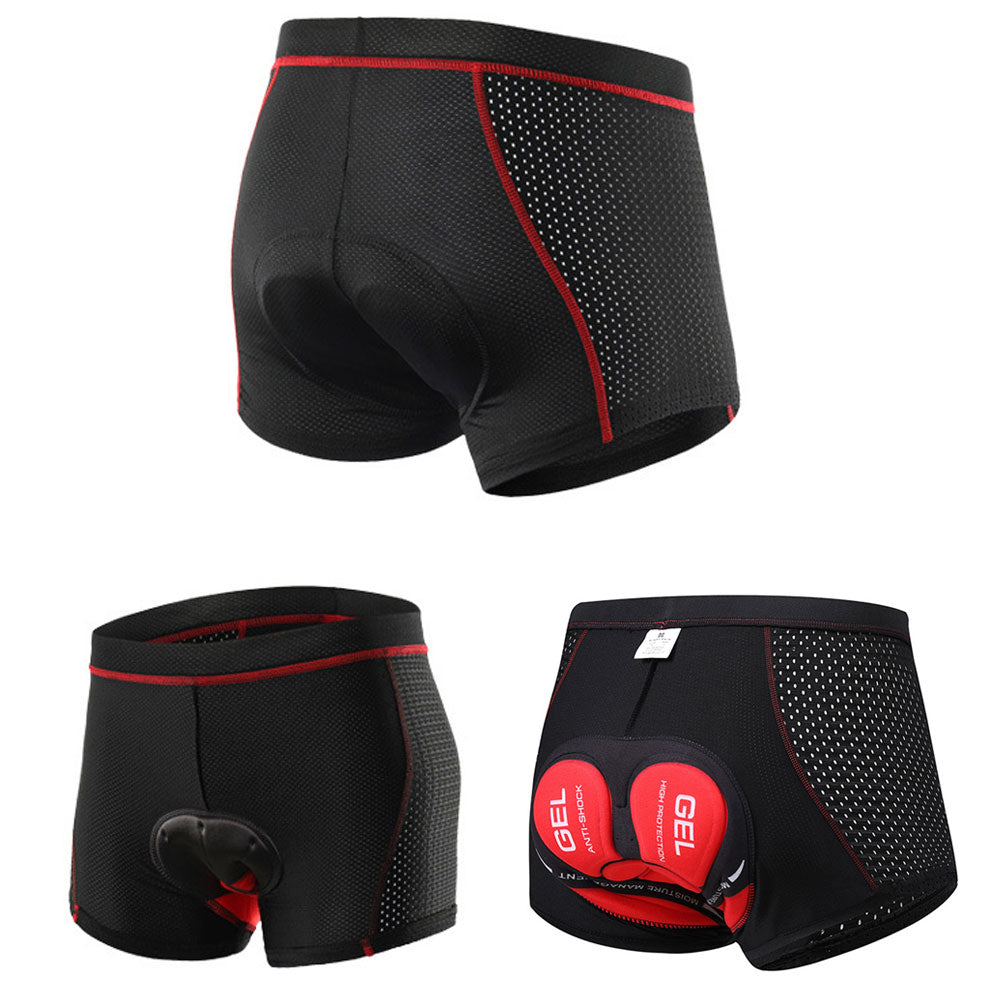 Pantalón corto de ciclismo para hombre con acolchado de gel 5D transpirable y antiimpactos para largas distancias