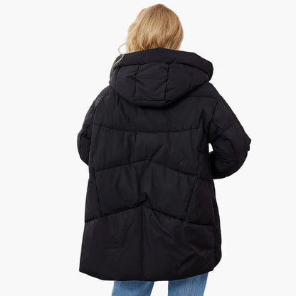 Manteau doudoune femme style urbain chaud pour l'hiver - coupe décontractée avec capuche