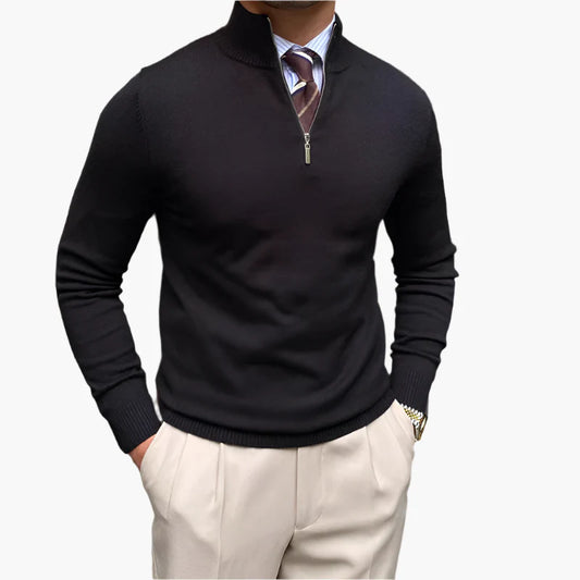 Pull demi-zippé style business pour homme – Élégance et confort professionnel