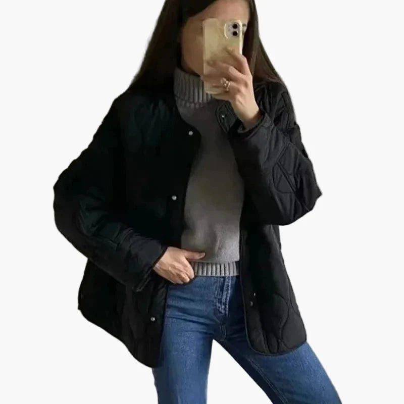 Veste matelassée légère style décontracté pour femme, idéale pour l'automne et le printemps