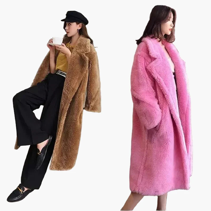 Manteau long femme style urbain élégant – Coupe oversize tendance pour l’hiver